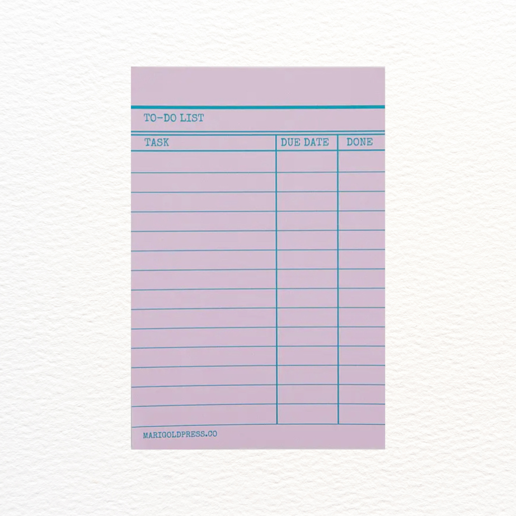 Library Card Notepad