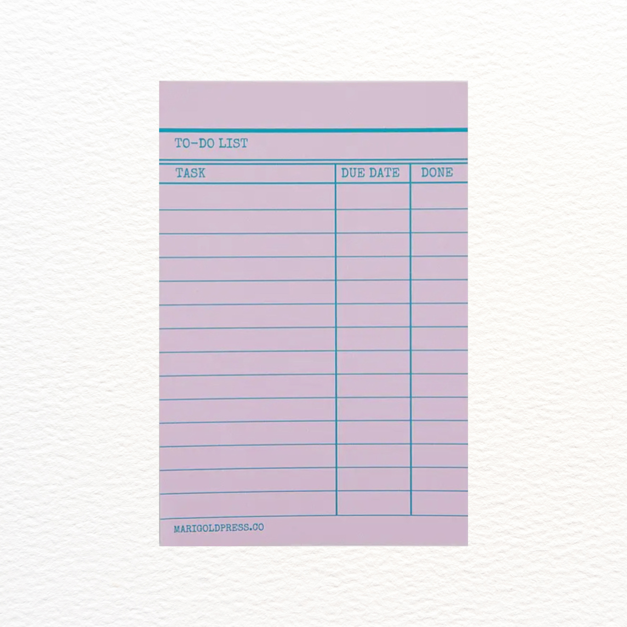 Library Card Notepad