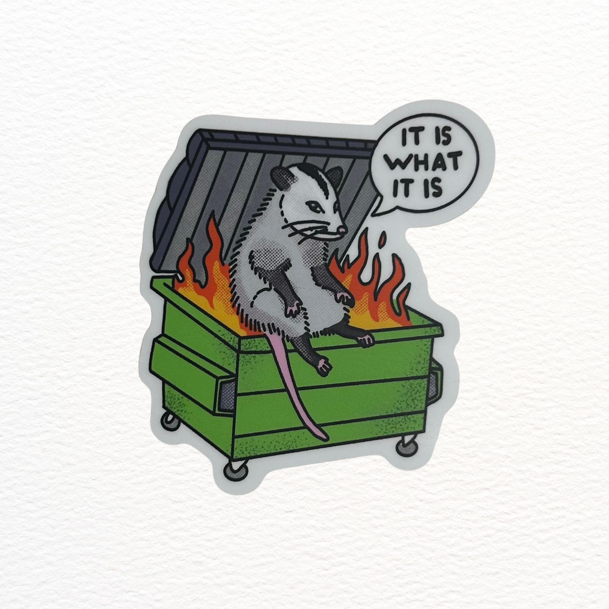 Dumpster Fire Sticker