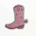 Pink Cowgirl Boot Sticker