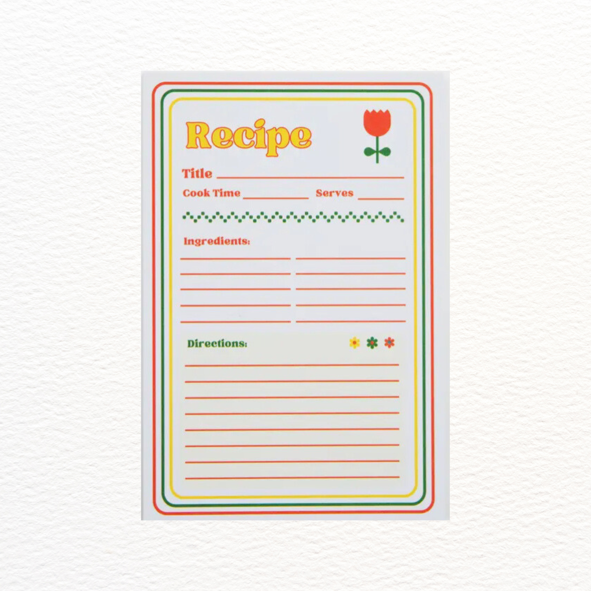 Retro Recipe Notepad