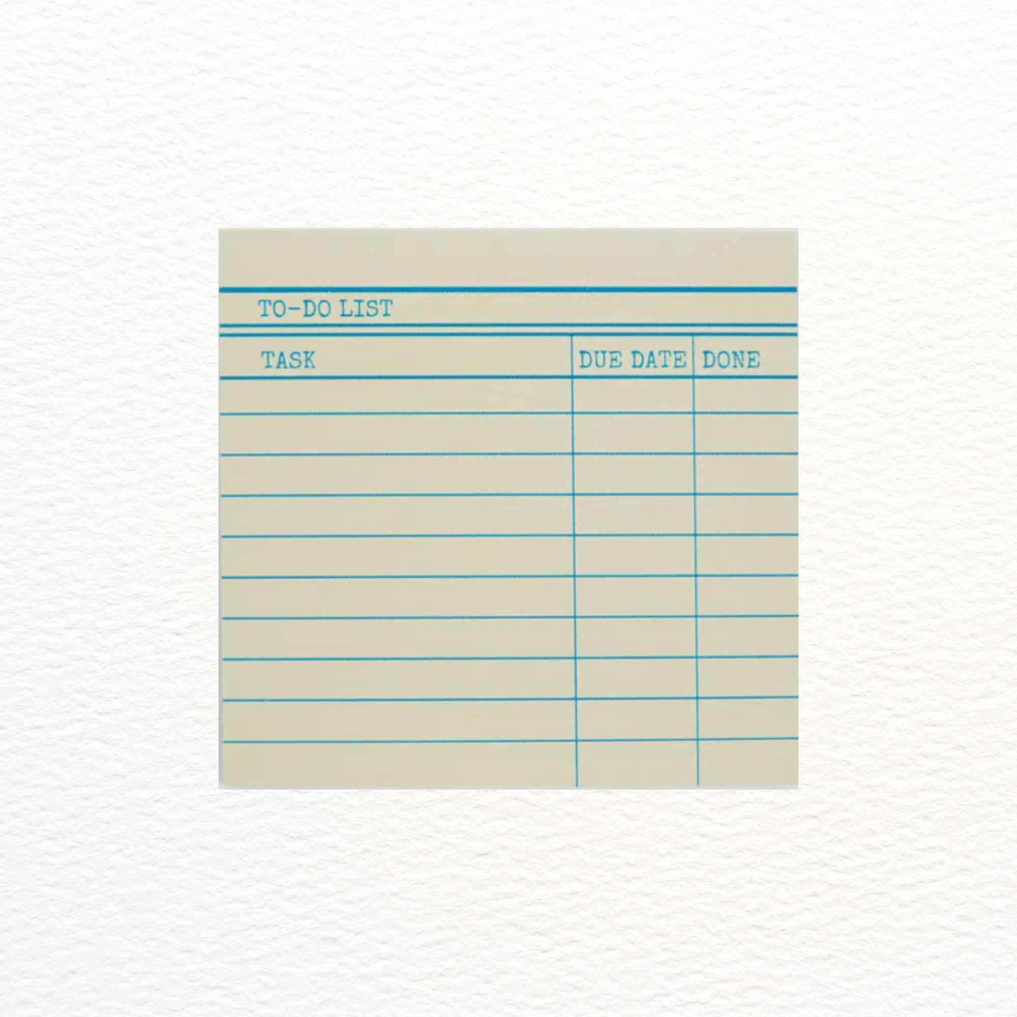 Library Card To-Do List- Sticky Note (Post-It Note)