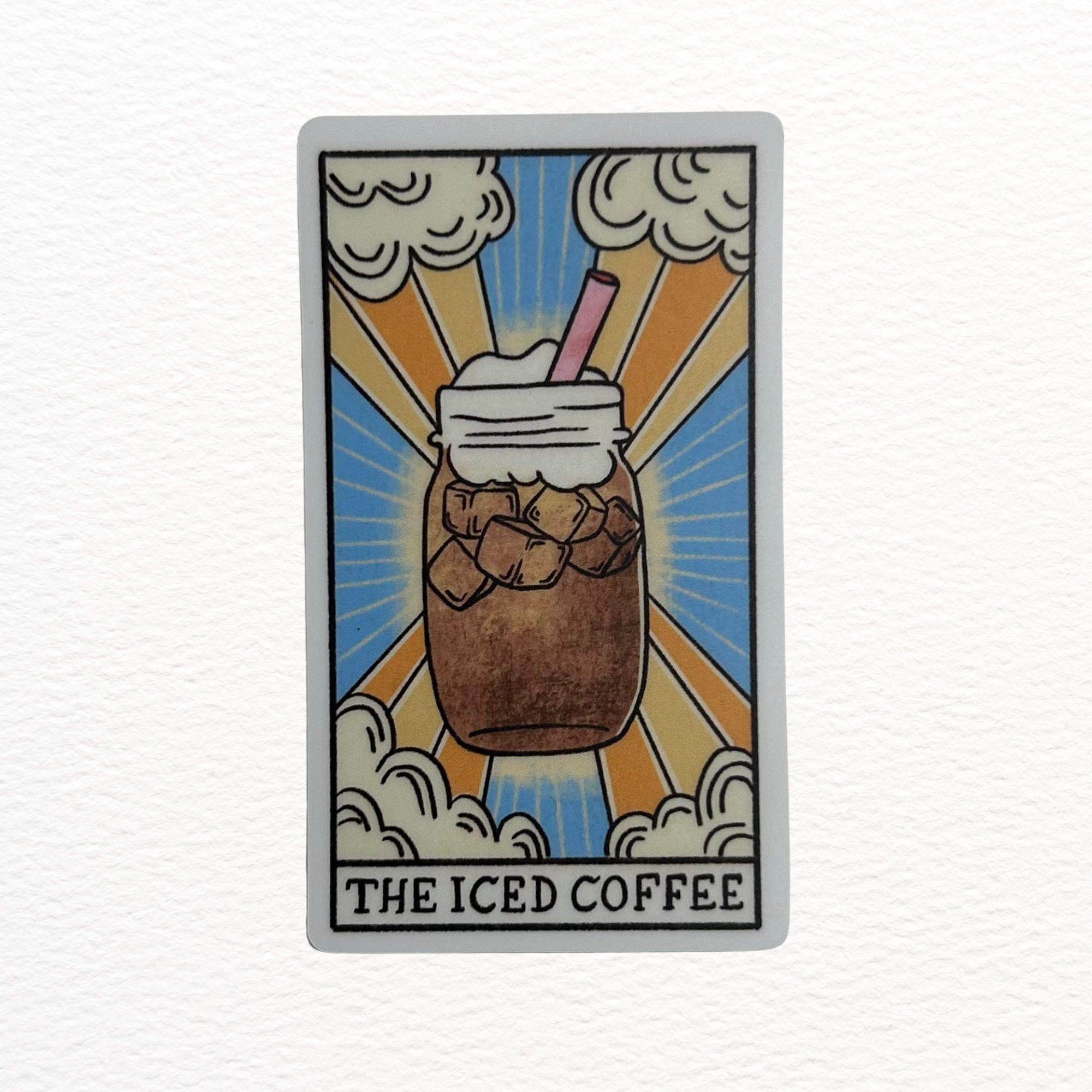 Iced Coffee Tarot Card Sticker
